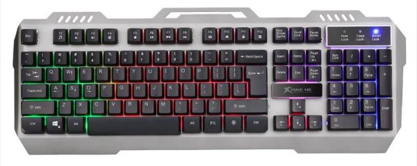 KEYBOARD WIRED USB XTRIKE ME KB505, 5 color rainbow backlight