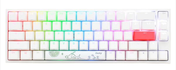 KEYBOARD MECHANICAL DUCKY ONE 2 SF RGB 65% PBT Double-shot keycaps Kailh BOX Brown, Pure White DKON1967ST-KUSPDWWTK