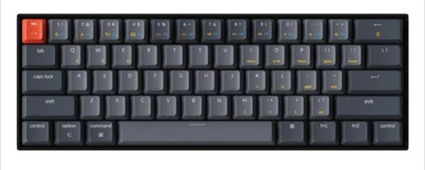 KEYBOARD MECHANICAL KEYCHRON K12 HOT-SWAPPABLE WHITE LED 60% Gateron Red switch Multi-Device (Wired+Bluetooth), Black, KEYCHRON-KEY-K12-G1