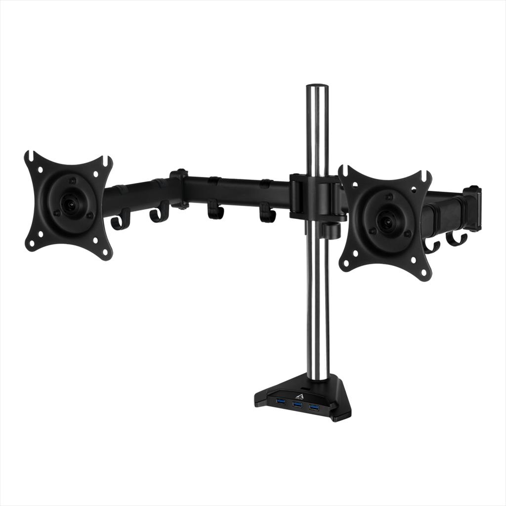 MONITOR STAND ARCTIC Z2 PRO (Gen 3) , 2 MONITORS, up to 34",VESA 100/75mm, Tilt, Swivel, Rotation, 10kg per arm, w/ 4x USB 3.0, AEMNT00050A 09462