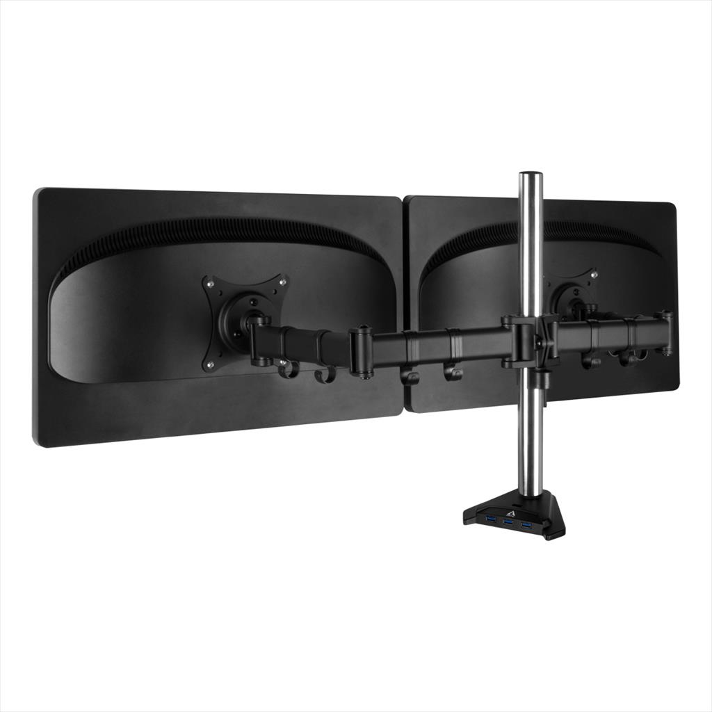 MONITOR STAND ARCTIC Z2 PRO (Gen 3) , 2 MONITORS, up to 34",VESA 100/75mm, Tilt, Swivel, Rotation, 10kg per arm, w/ 4x USB 3.0, AEMNT00050A 09462