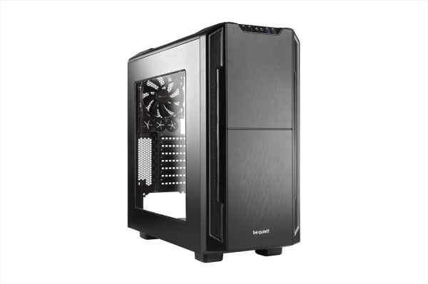 Case be quiet! atx mid-tower silent base 600, 1x120mm & 1x140mm pure wings 2, fan controller, w/window and od dvd slot, black, bgw06