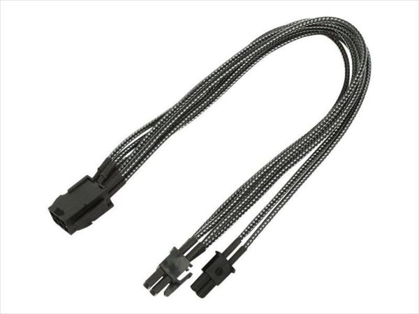 Extension psu nanoxia pci-e 6+2-pin 30cm carbon, nxp683ec