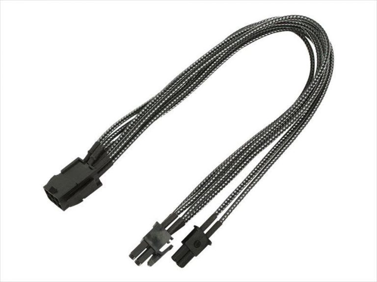 EXTENSION PSU NANOXIA PCI-E 6+2-pin 30cm CARBON, NXP683EC