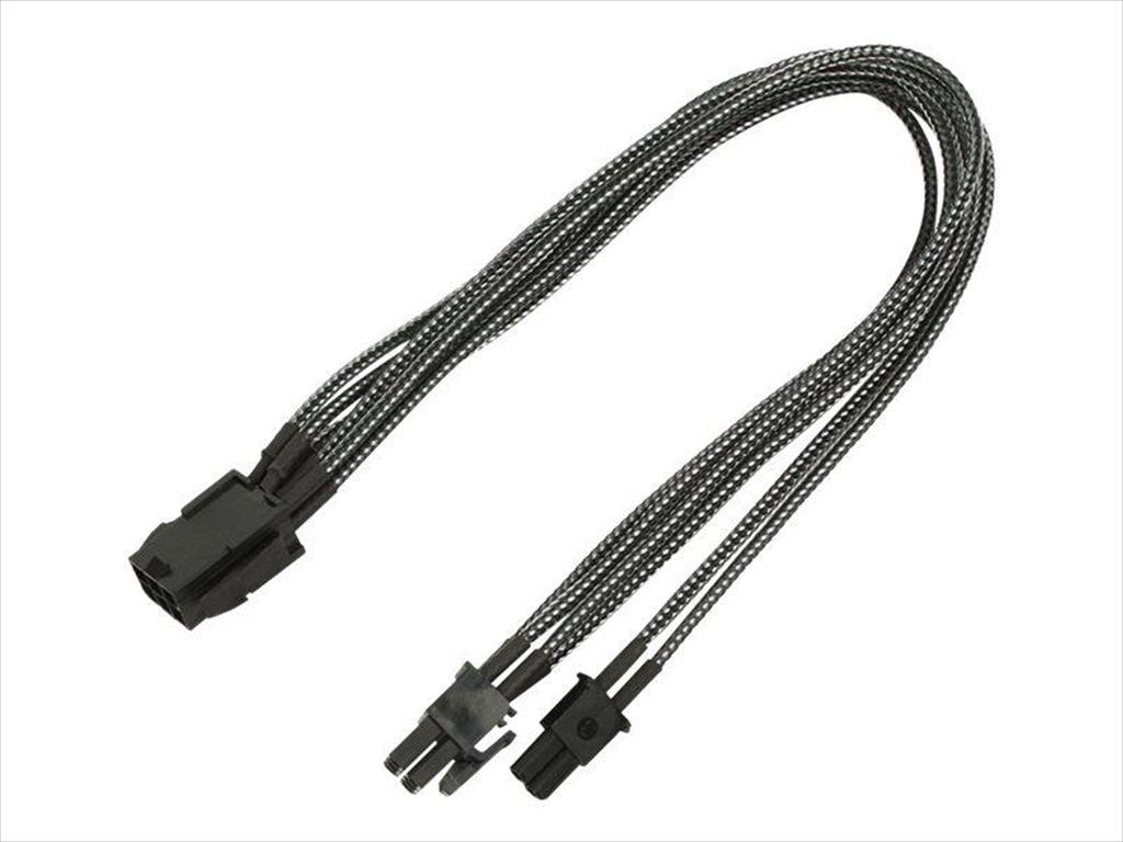 EXTENSION PSU NANOXIA PCI-E 6+2-pin 30cm CARBON, NXP683EC 13298