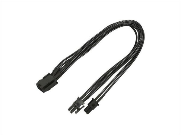 Extension psu nanoxia pci-e 6+2-pin 30cm black, nxp683e