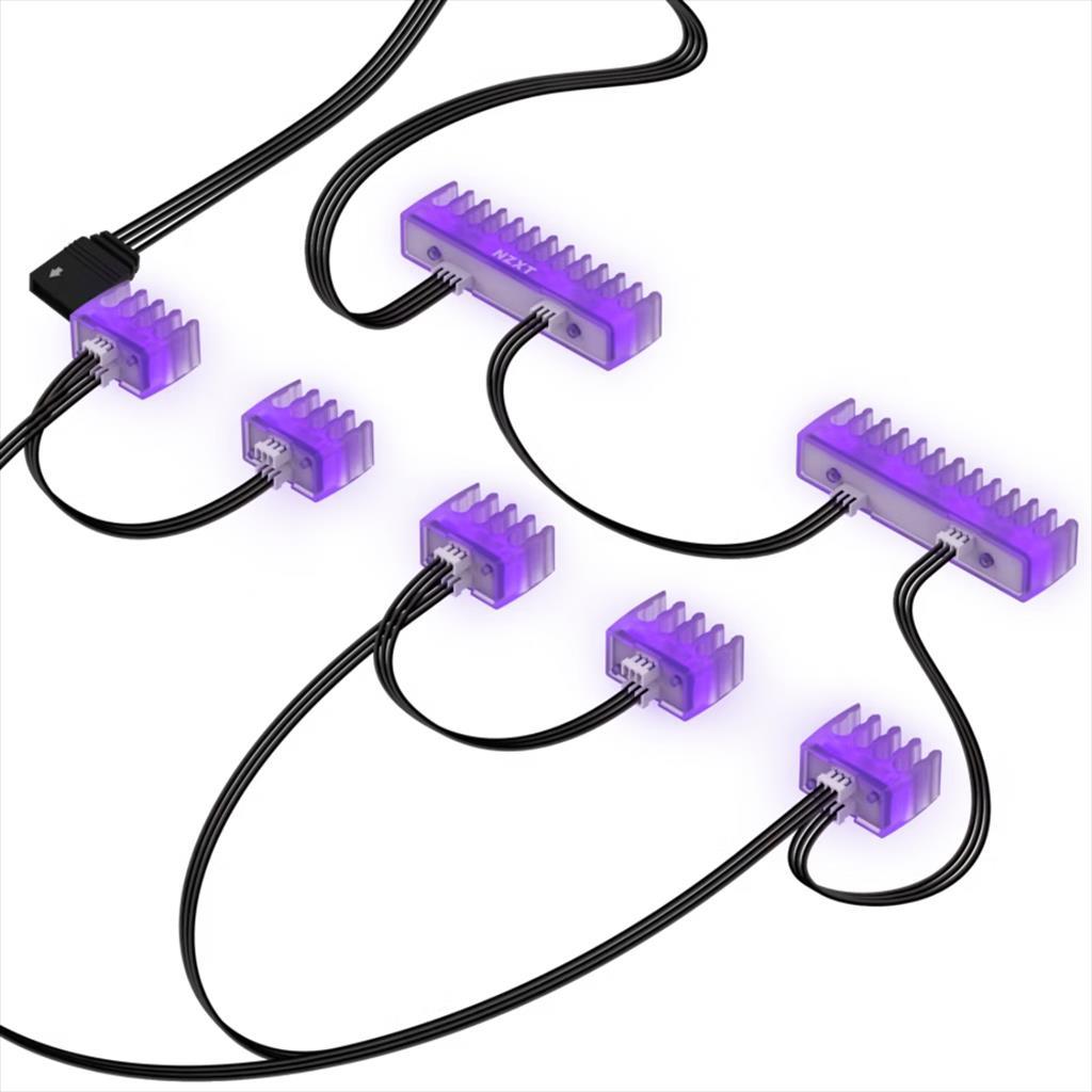 NZXT HUE 2 Cable Comb RGB 2x 24-Pin, 5x 8-Pin, AH-2PCCA-01 16037