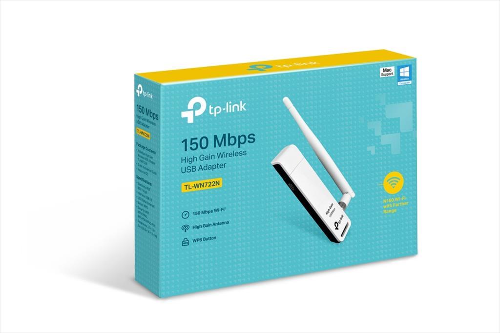 NET LAN WIRELESS USB 150N 4dBi detachable antenna TP-LINK, TL-WN722N 17027