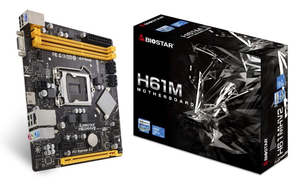 MB 1155 H61MHV2 BIOSTAR, 2xDDR3 1600MHz, VGA, HDMI, 1xPCIex16, 1xPCIex1, 4xSATAII, 4xUSB2.0 18302