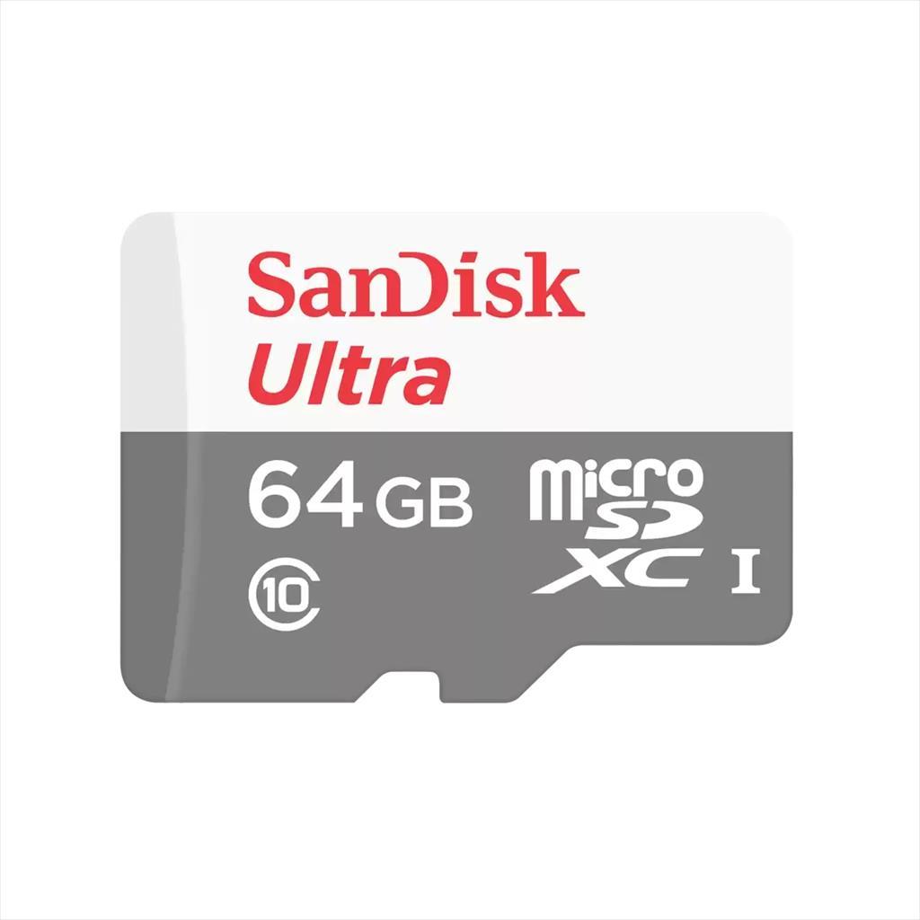 MEMORY CARD SANDISK MICRO-SDHC UHS-I 64GB ULTRA C10 100mb/s SDSQUNR-064G-GN3MN 24079