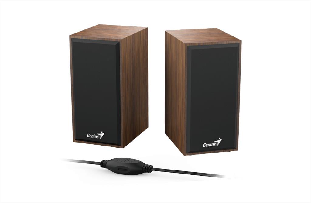 SPEAKERS 2.0 GENIUS SP-HF180 USB Wooden Brown (6W) 28098
