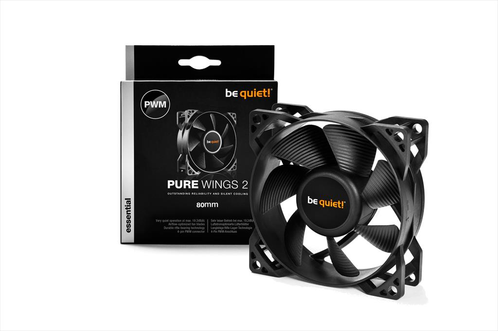 COOLERS CASE FAN 80mm BE QUIET! PURE WINGS 2 PWM 1.900rpm, DURABLE RIFLE BEARING, BL037 36179