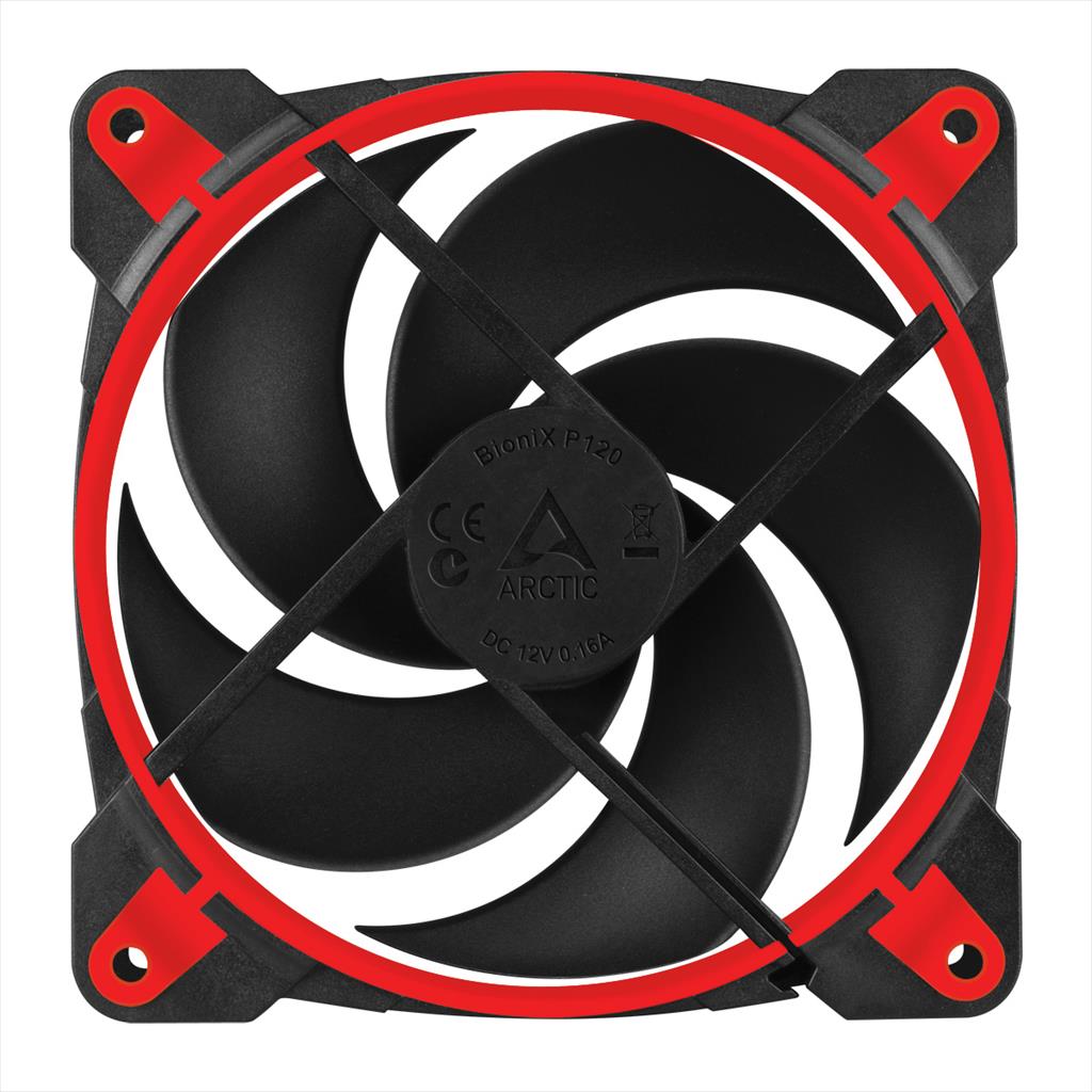 COOLERS CASE FAN 120mm ARCTIC BIONIX P120 PWM PST 2100 RPM BLACK/RED ACFAN00115A 36290
