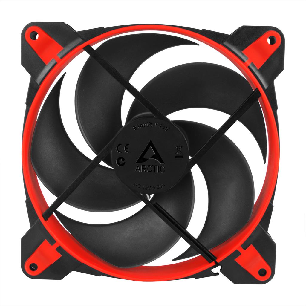 COOLERS CASE FAN 140mm ARCTIC BIONIX P140 PWM PST 1950 RPM BLACK/RED ACFAN00127A 36294