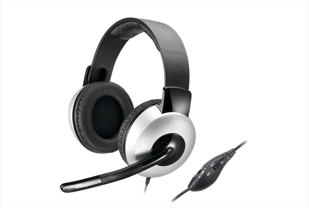 HEADPHONES GENIUS HS-05A, w/microphone, 2x3.5mm jack 41005