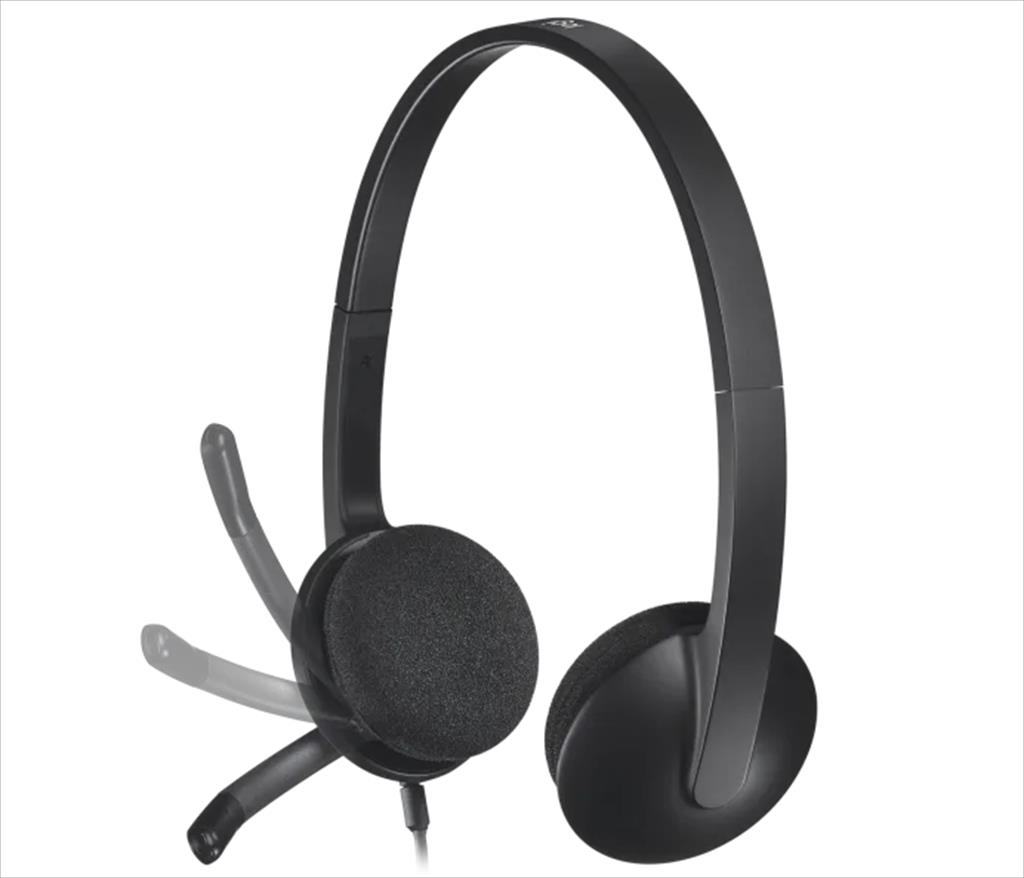 HEADPHONES LOGITECH H340 USB w/Microphone Black 981-000475 41027