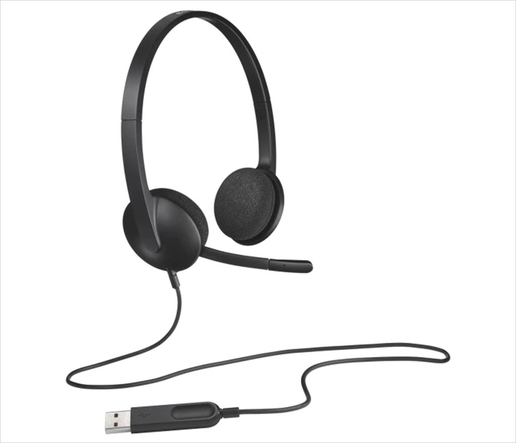 HEADPHONES LOGITECH H340 USB w/Microphone Black 981-000475 41027