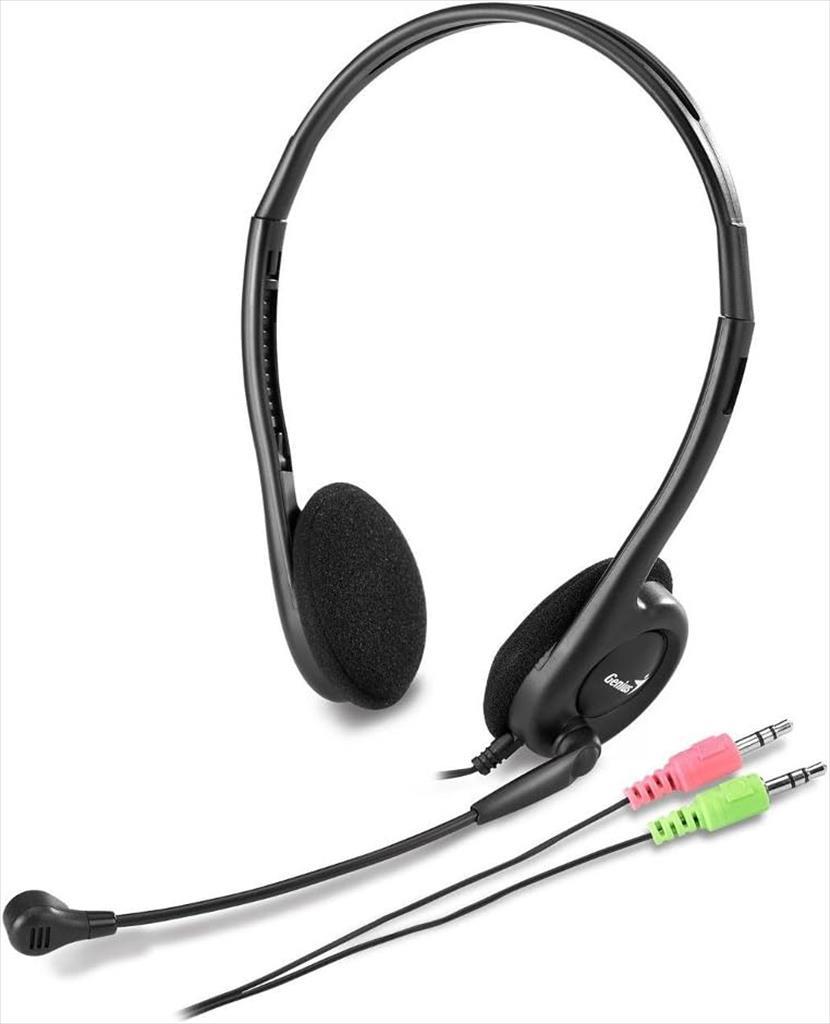 HEADPHONES GENIUS HS-200C w/microphone, 2x3.5mm jack 41035