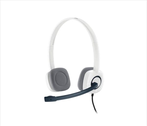 Headphones logitech h150 white w/microphone 981-000350, 2x3.5mm