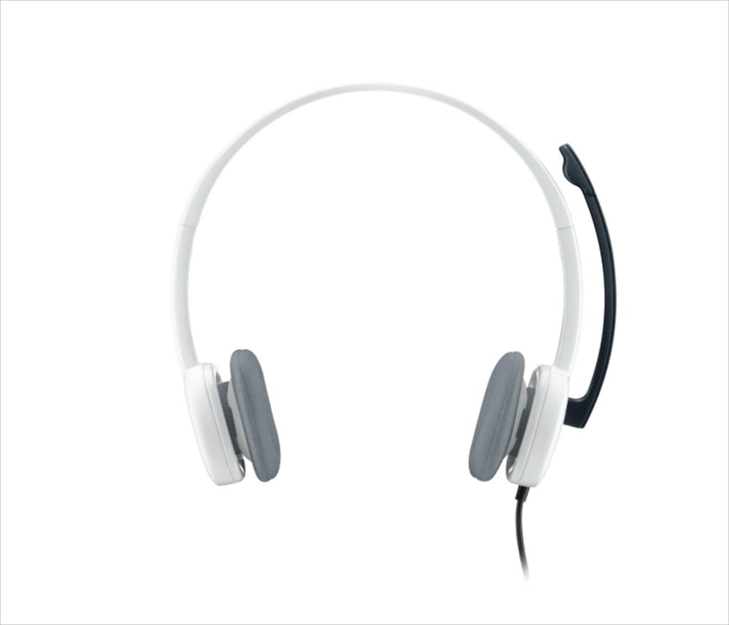 HEADPHONES LOGITECH H150 WHITE w/microphone 981-000350, 2x3.5mm 41064