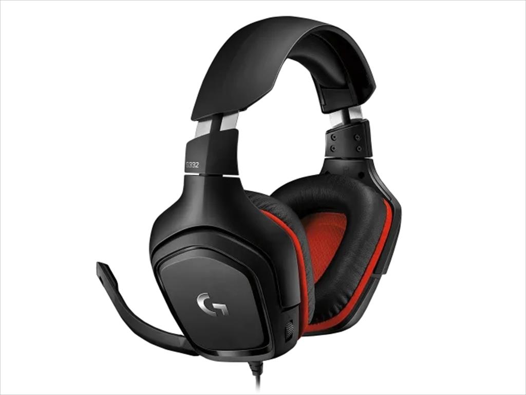 HEADPHONES LOGITECH Gaming-Headset G332 black/red w/microphone 981-000757, 1x3.5mm / 2x3.5mm 41066