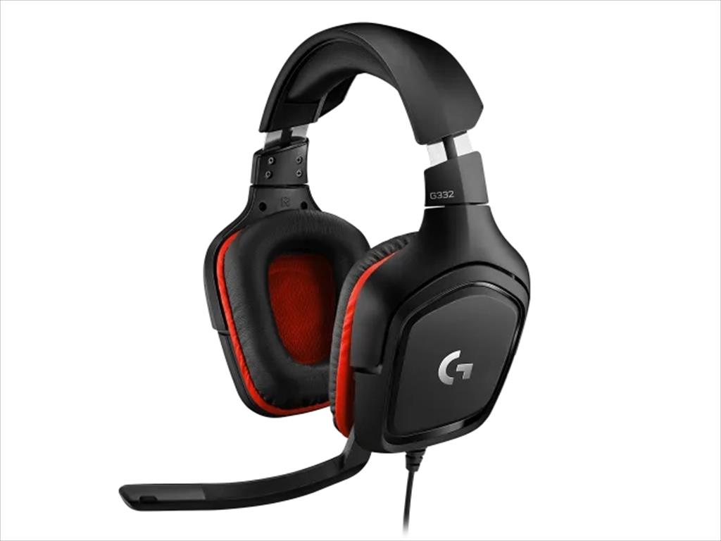 HEADPHONES LOGITECH Gaming-Headset G332 black/red w/microphone 981-000757, 1x3.5mm / 2x3.5mm 41066