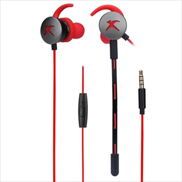 EARPHONES Gaming XTRIKE ME GE108 Gaming w/dual microphones (one detachable), 1x3.5mm / 2x3.5mm, Black/red 41104