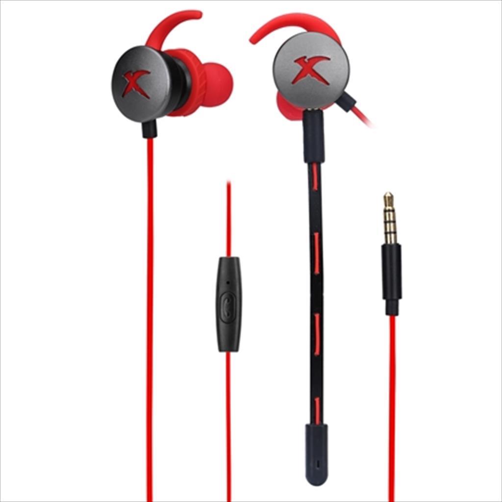 EARPHONES Gaming XTRIKE ME GE108 Gaming w/dual microphones (one detachable), 1x3.5mm / 2x3.5mm, Black/red 41104