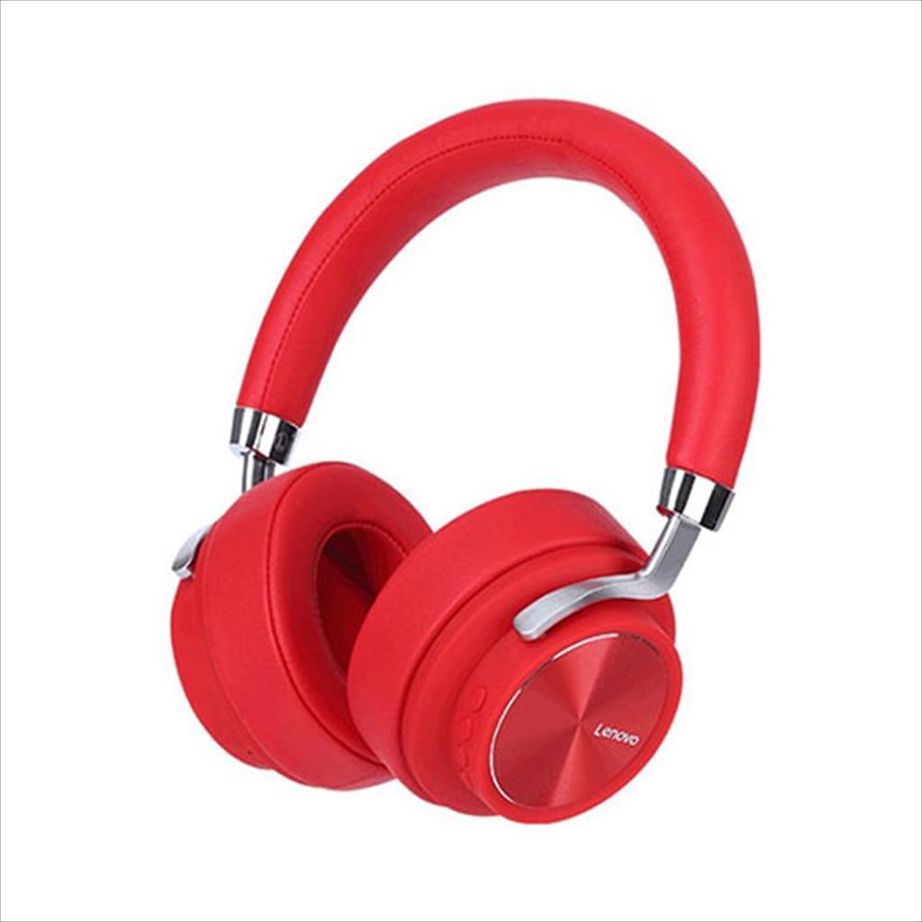 HEADPHONES WIRELESS LENOVO, Bluetooth w/microphone, Red HD800 41119