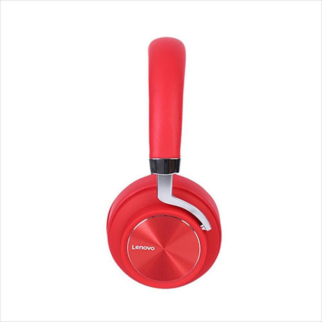HEADPHONES WIRELESS LENOVO, Bluetooth w/microphone, Red HD800 41119