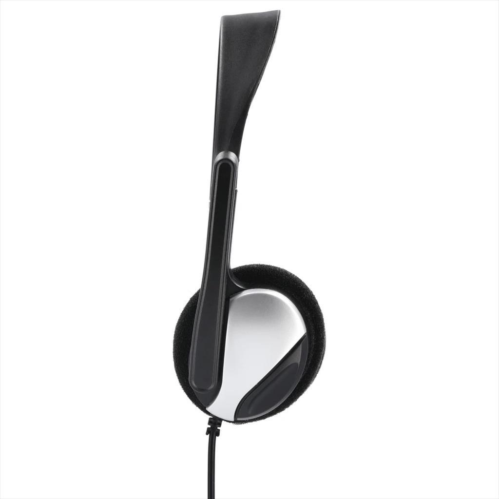 HEADPHONES HAMA HS-P100, w/microphone, 2x3,5mm, Black 41137