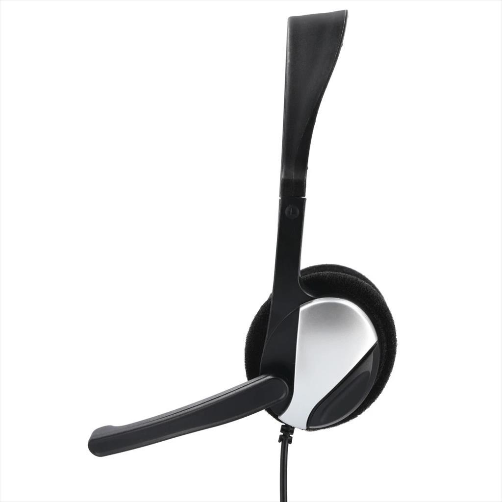 HEADPHONES HAMA HS-P100, w/microphone, 2x3,5mm, Black 41137