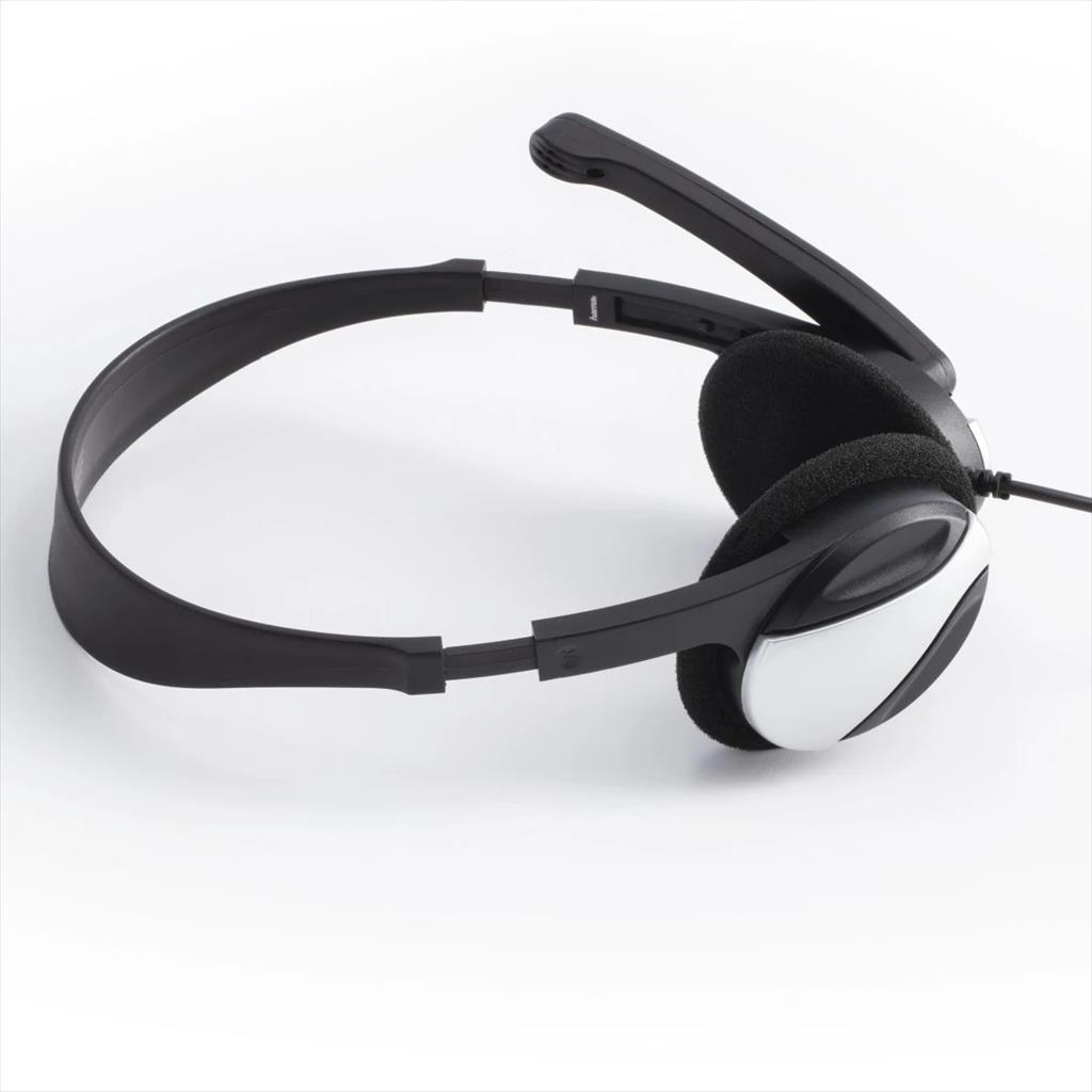 HEADPHONES HAMA HS-P100, w/microphone, 2x3,5mm, Black 41137