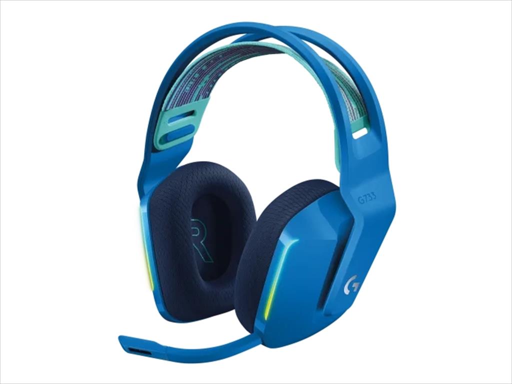 HEADPHONES LOGITECH Gaming-Headset G733 Wireless LIGHTSPEED RGB w/microphone 981-000943, Blue 41138