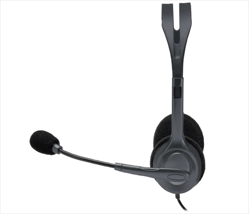 HEADPHONES LOGITECH H111 Black w/microphone 981-000593, 1x3.5mm 41162
