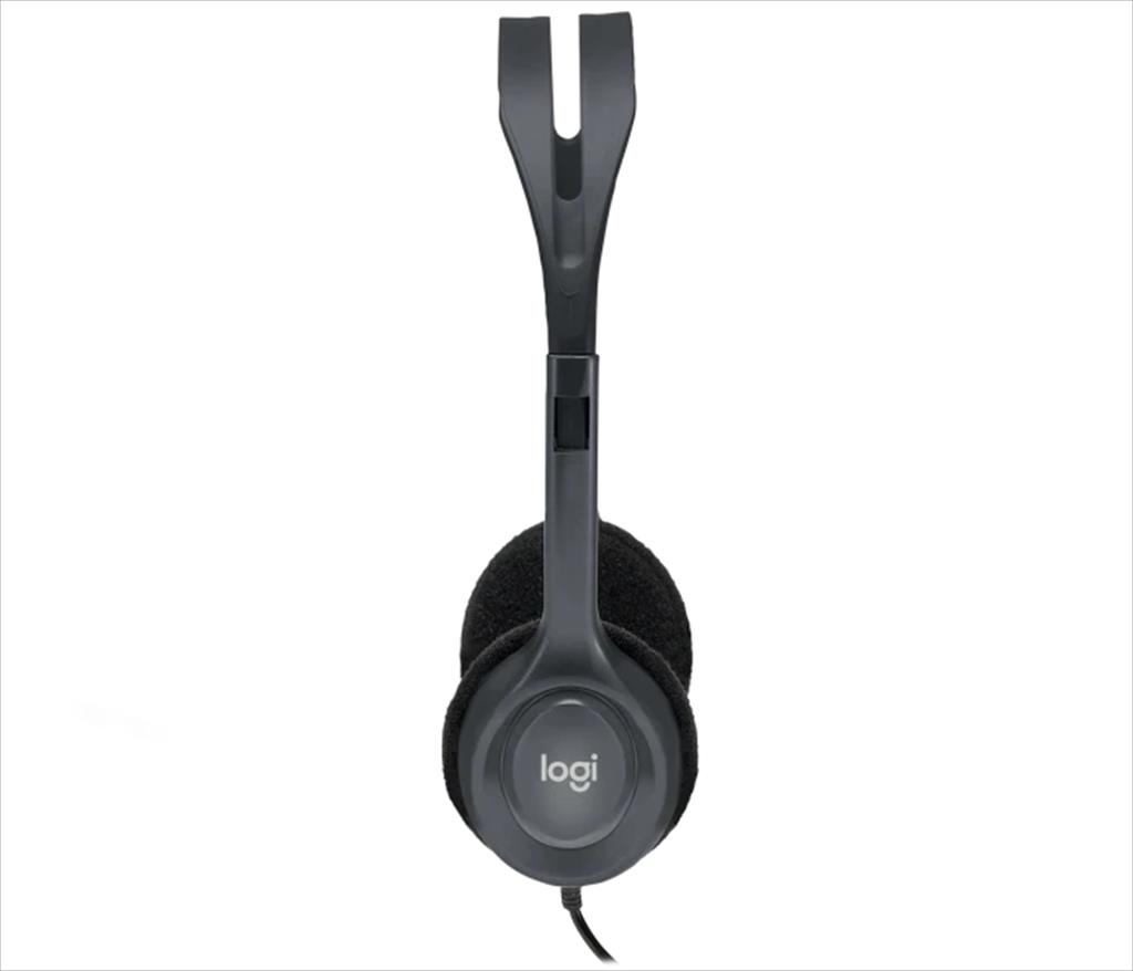 HEADPHONES LOGITECH H111 Black w/microphone 981-000593, 1x3.5mm 41162