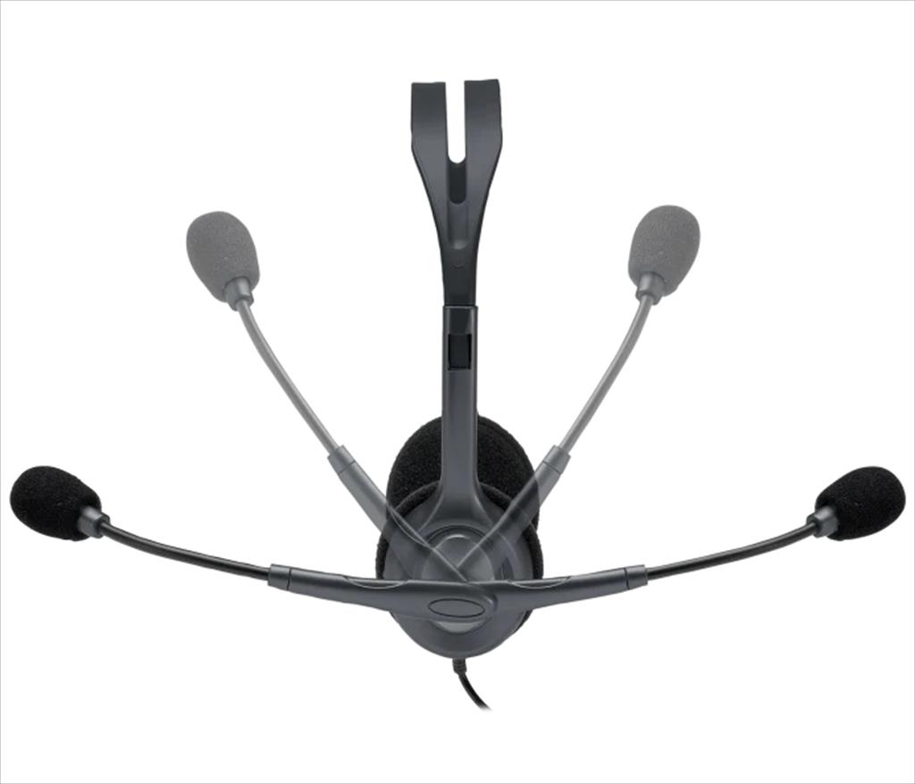HEADPHONES LOGITECH H111 Black w/microphone 981-000593, 1x3.5mm 41162