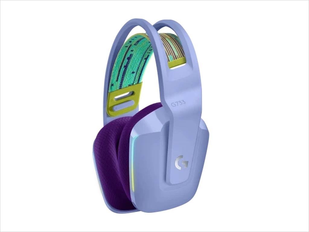 HEADPHONES LOGITECH Gaming-Headset G733 Wireless LIGHTSPEED RGB w/microphone 981-000890, Lilac 41170