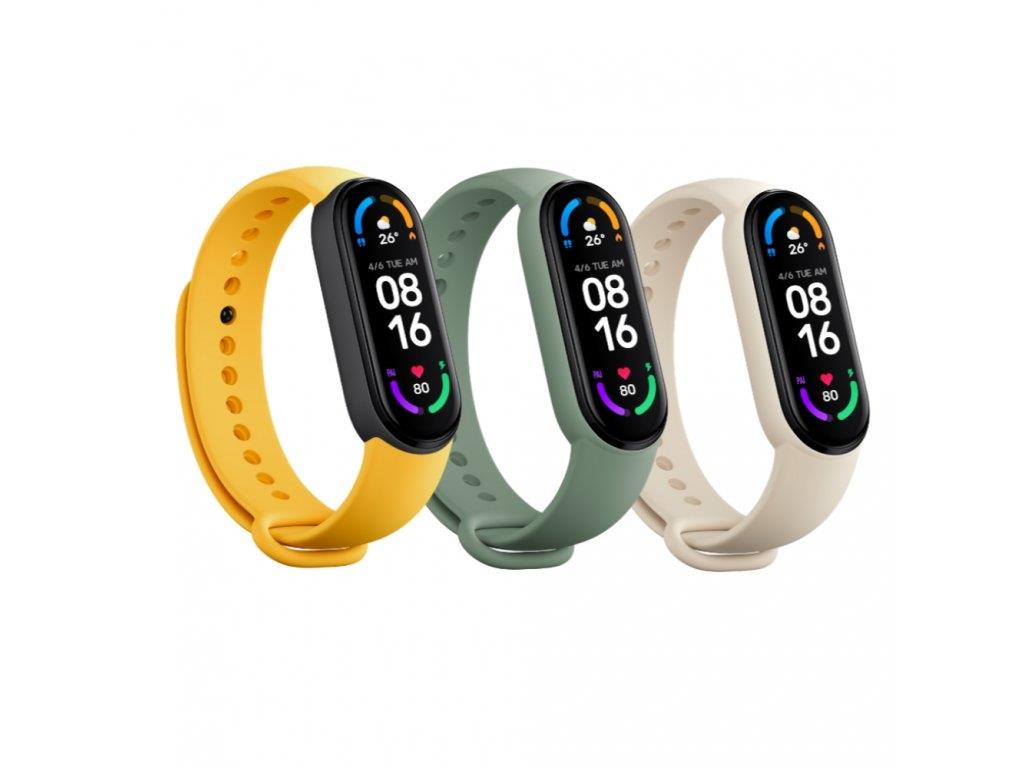 SMARTWATCH XIAOMI MI BAND 6 STRAP (3 PACK- ivory, olive, yellow), BHR5135GL 43043