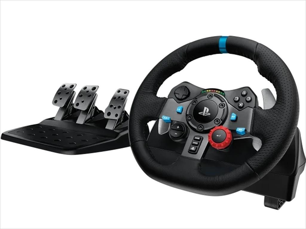 GAME WHEEL LOGITECH G29 DRIVING FORCE w/ pedals, for PS3, PS4, PC, 941-000112 56011