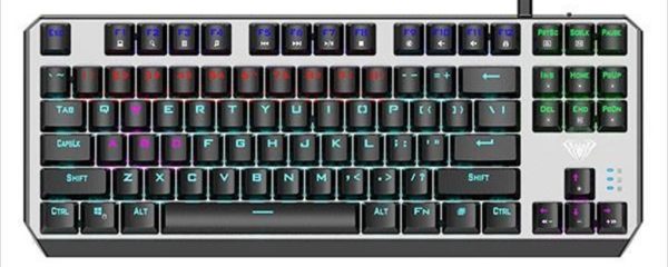 KEYBOARD MECHANICAL AULA AEGIS TKL RGB Iluminated TACTILE BLUE switch, 316536