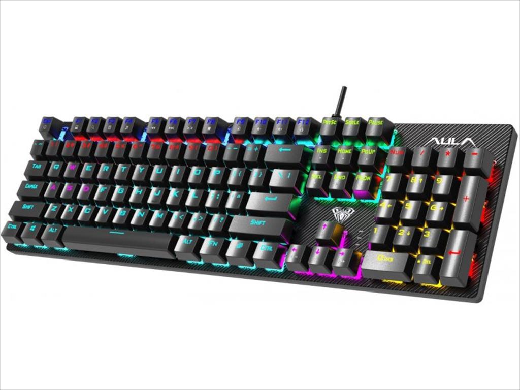 KEYBOARD MECHANICAL AULA RETRIBUTION LINEAR RED Switch Illuminated Black, 316530 08286