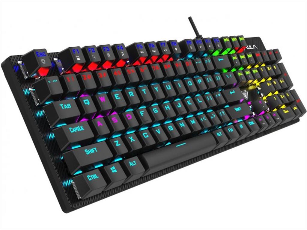 KEYBOARD MECHANICAL AULA RETRIBUTION LINEAR RED Switch Illuminated Black, 316530 08286