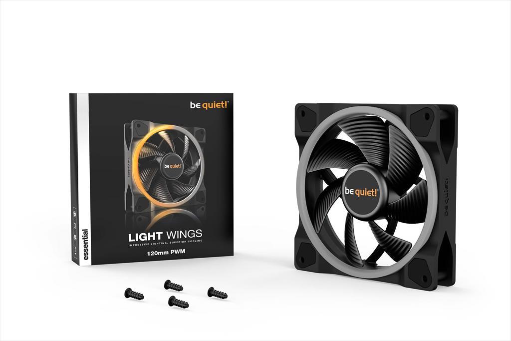 COOLERS CASE FAN 120mm BE QUIET! LIGHT WINGS PWM 1.700rpm ARGB, RIFLE BEARING, BL072 36333