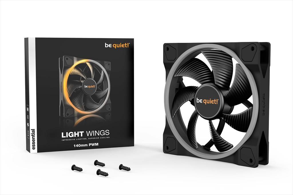 COOLERS CASE FAN 140mm BE QUIET! LIGHT WINGS PWM 1.700rpm ARGB, RIFLE BEARING, BL074 36335