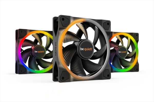 Coolers case fan 120mm be quiet! light wings pwm 1.700rpm argb, rifle bearing, triple pack, bl076