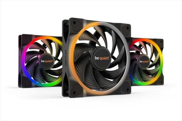 Coolers case fan 120mm be quiet! light wings pwm high-speed 2.500rpm argb, rifle bearing, triple pack, bl077