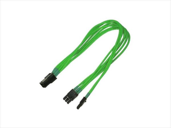 Extension psu nanoxia pci-e 6+2-pin 30cm neon green, nxp683eng