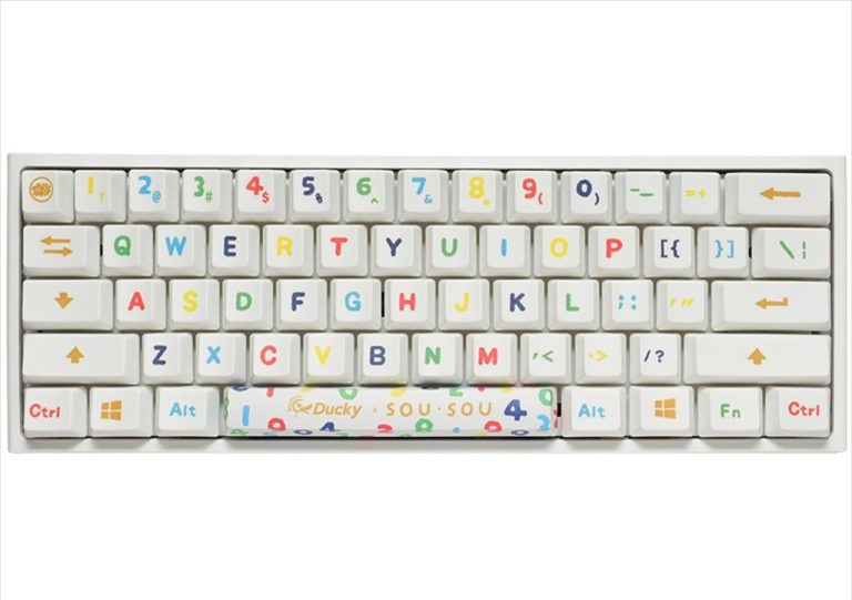 KEYBOARD MECHANICAL DUCKY x SOU. SOU ONE 2 MINI  RGB 60% PBT Double-shot keycaps Cherry MX Red, White, DKON2061ST-RUSPHWWTS2