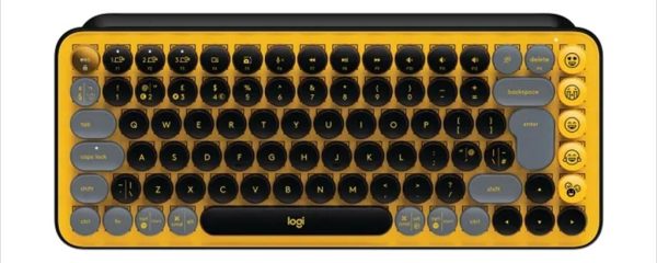 KEYBOARD MECHANICAL LOGITECH POP KEYS Brown Tactile switch w/Emoji, Logi Bolt w/Bluetooth Multi-device Blast Yellow 920-010735